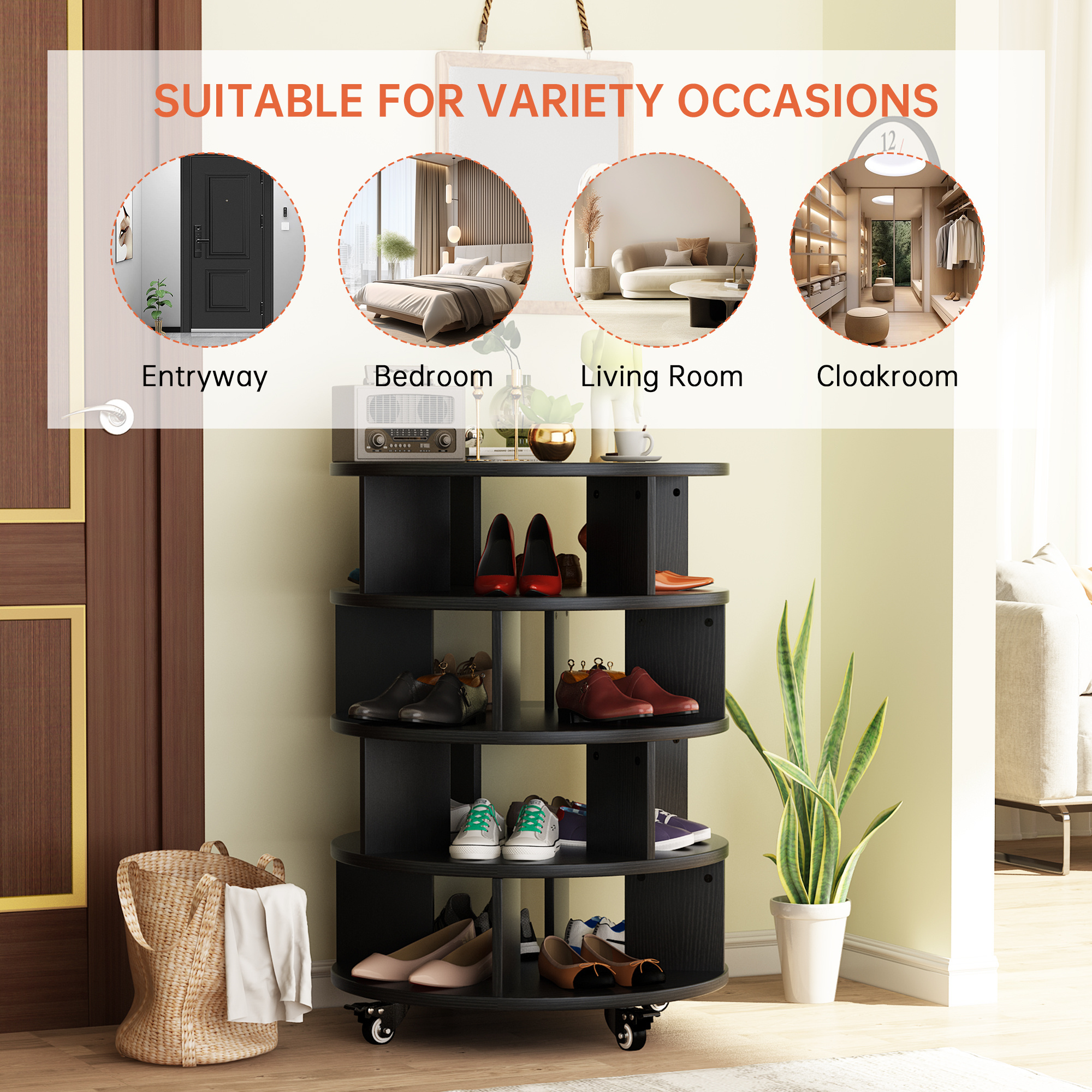 Shoe Racks Cabinet Modern Black Shoe Storage Cabinet With Drawer MDF Table Top For Entryway Living Room