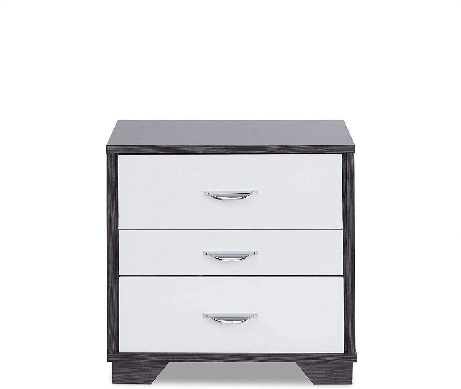 Night Table for Bedroom and Living Room - Featuring 3 Smart Drawers in Brown