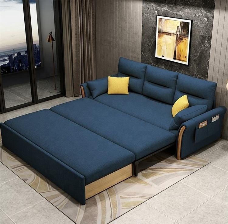 Space Saving with Large Storage Space Folding Fabric Living Room Sofa Cama Luxury Multi-functional Convertible Fabric Sofa Bed