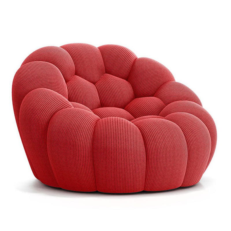 Luxury Arc Sofa Minimal French Internet Red Bubble Soccer Pumpkin Sofa Designer Creative Fluffy Cloth Couch