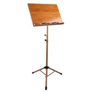 MS-W12 Adjustable Music Conductor Holder Music Sheet Wooden Portable Music Stand