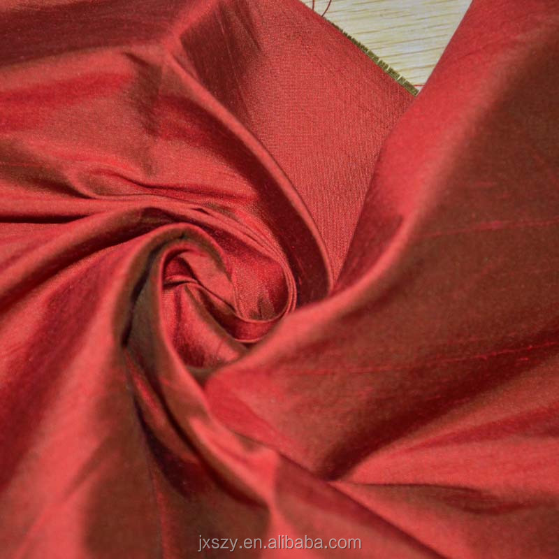 pure silk shantung fabric yarn dye dupioni fabric dupion