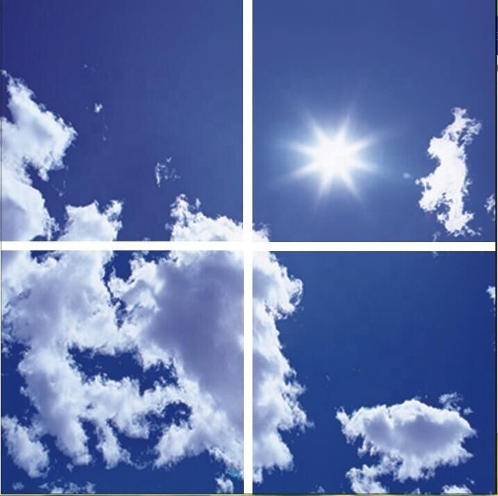 Blue skylight panel & Cloud picture recessed led panel light 620x620 36W 40W led skylight ceiling panel light