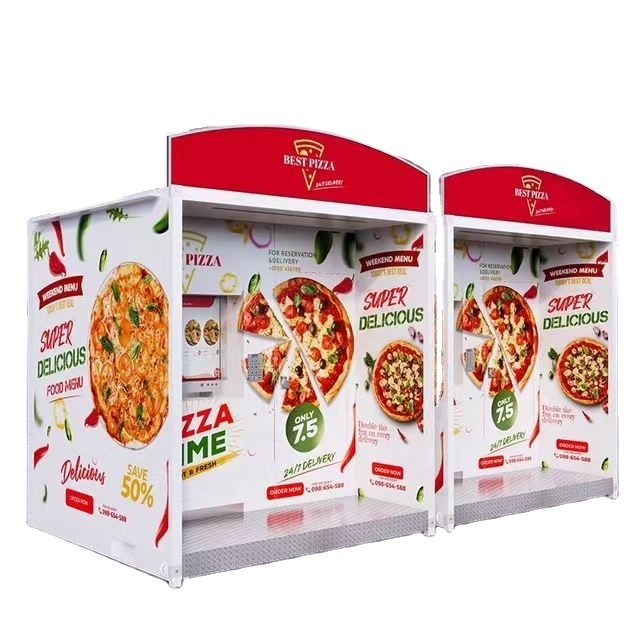 lets pizza hot food fresh making vending machine frozen commercial automatic robotic smart pizza