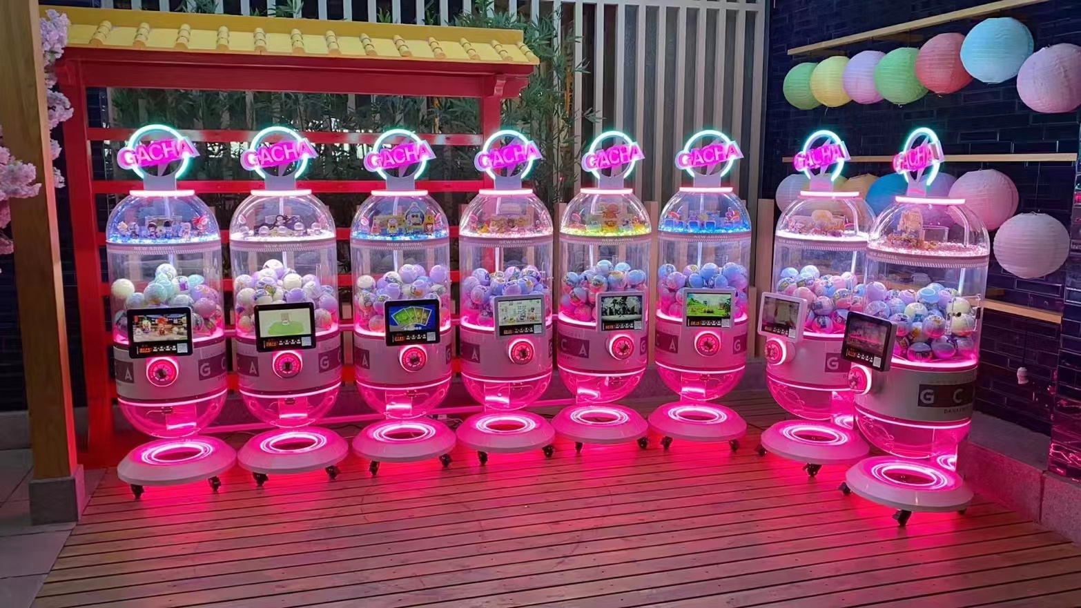 coin operated candy gift capsule ball machines Bouncy balls Egg Capsules toys Spiral gumball vending machine