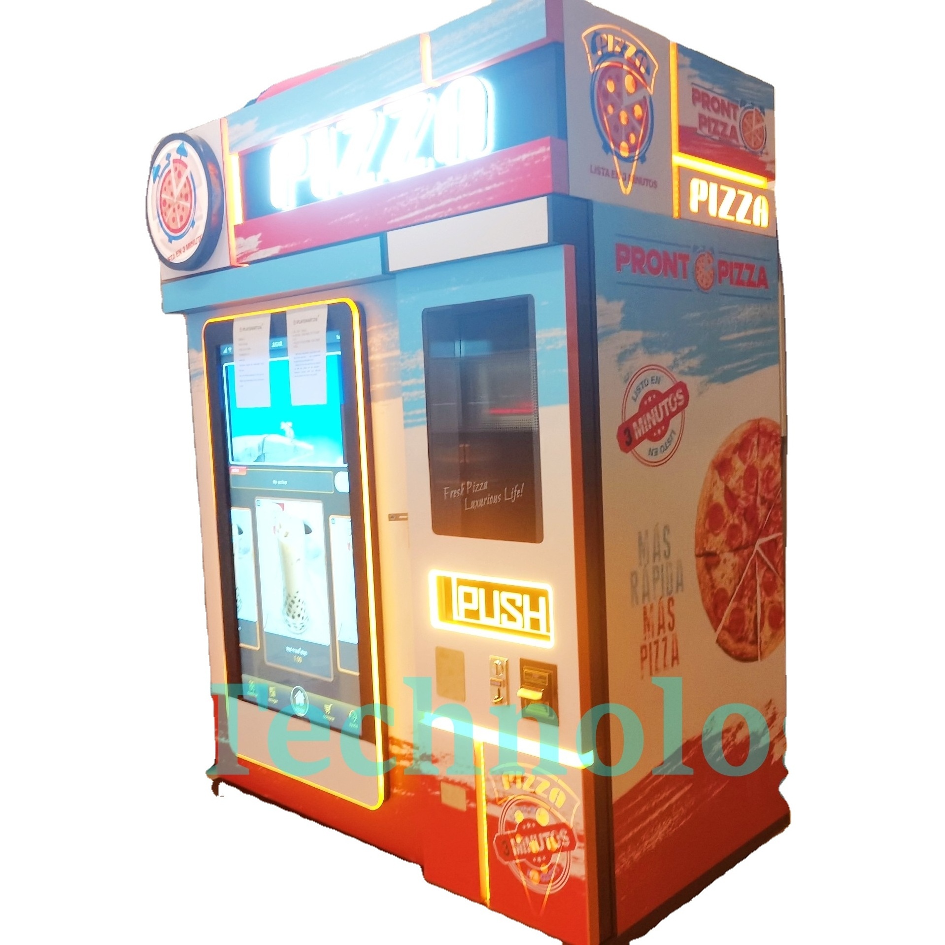 For international market  32 inch LCD touch screen instant food  pizza vending machine