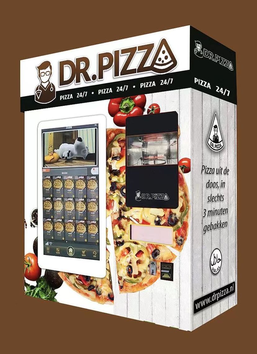 For international market  32 inch LCD touch screen instant food  pizza vending machine