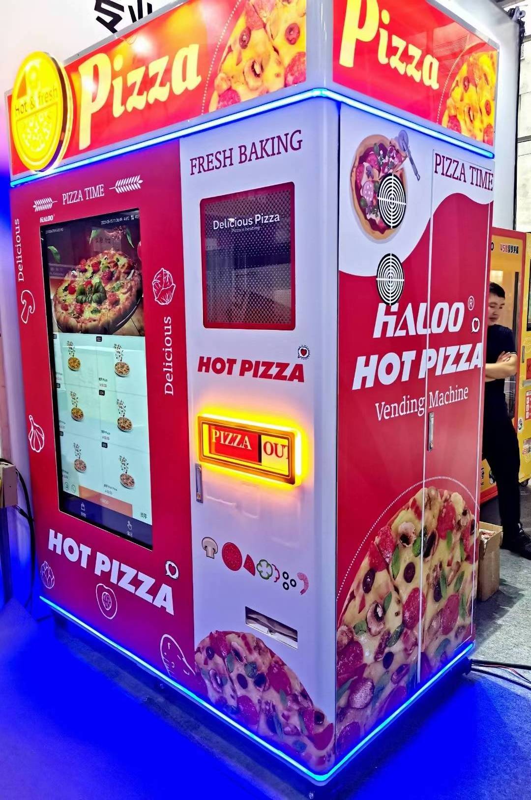 hot sale for instant hot food with barking oven full automatic pizza vending machine