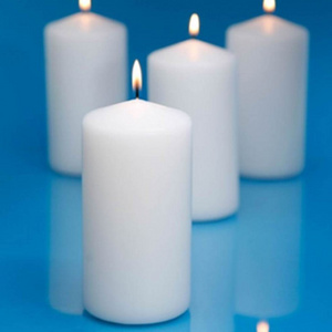 unscented pillar candle paraffin wax candle