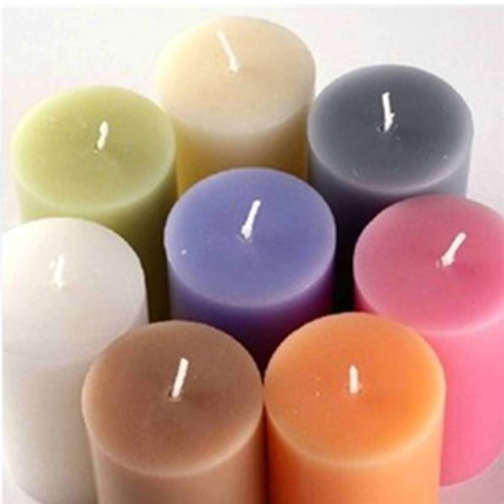 Pillar shape paraffin wax scented candle