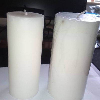 large candles white color pillar shape paraffin wax candle