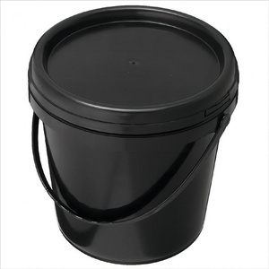 20L round plastic black thick hydroponics bucket with lid and plastic paint bucket and plastic bucket with lid 10L for packaging