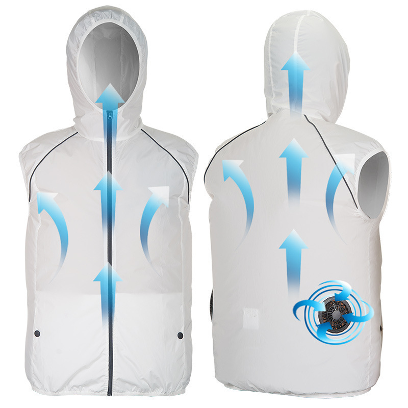 Air conditioning suit men's and women's vest with fan intelligent cooling and cooling fan sleeveless charging vest