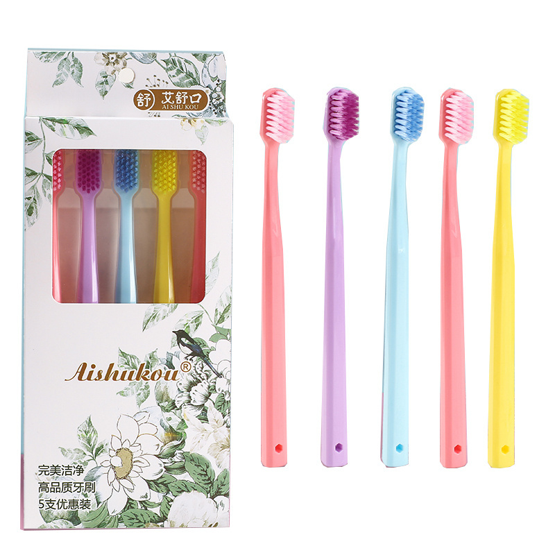 Adult manual toothbrush 2023 Color Matte Finish Handle Manual Toothbrush Kids For Oral Care