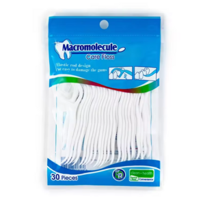 30pcs Bulk Disposable Oral Care Toothpick Polyethylene Fiber Stock Wholesale OEM Private Label Bag Dental Floss Pick