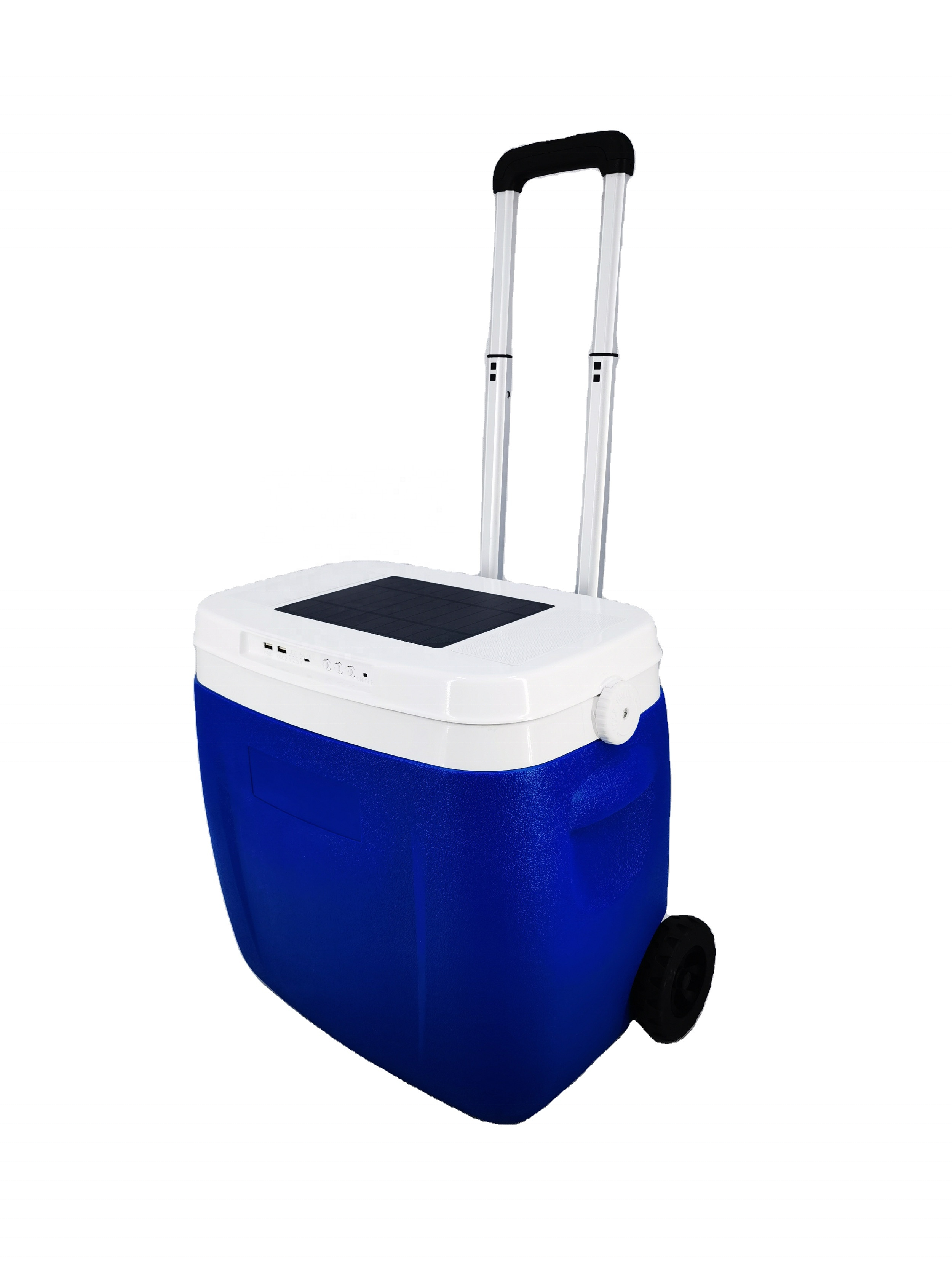 TR-Trolley ice wine cooler with solar panel and BT speakers,solar energy system cooler box speaker