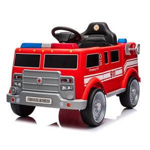 kids electric fire truck 12v battery power ride-on cars. for kids to drive