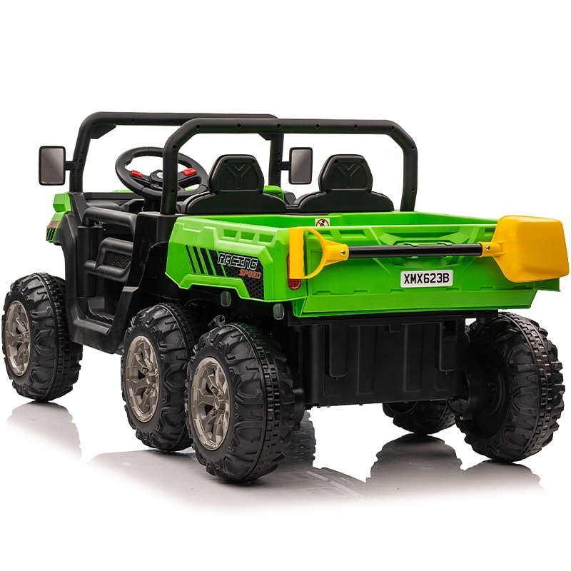 Children ride on 24V battery toy car 6X6 electric remote control CE&ASTM tractor for big kids 10years old to drive