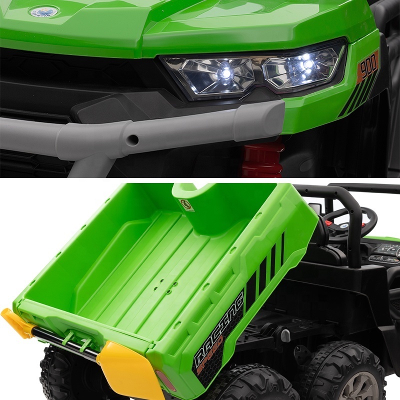 Children ride on 24V battery toy car 6X6 electric remote control CE&ASTM tractor for big kids 10years old to drive