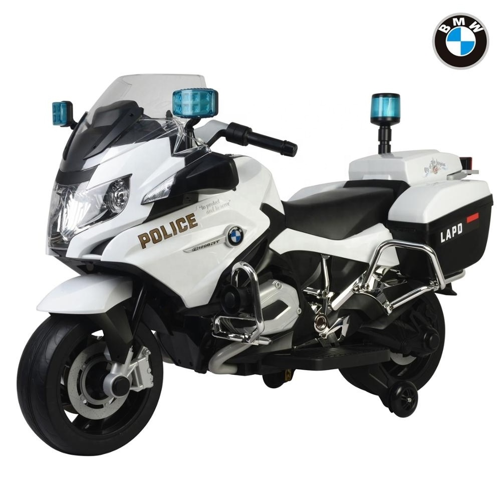 licensed police bike electric baby ride on toy car 12v kids racing motorcycles