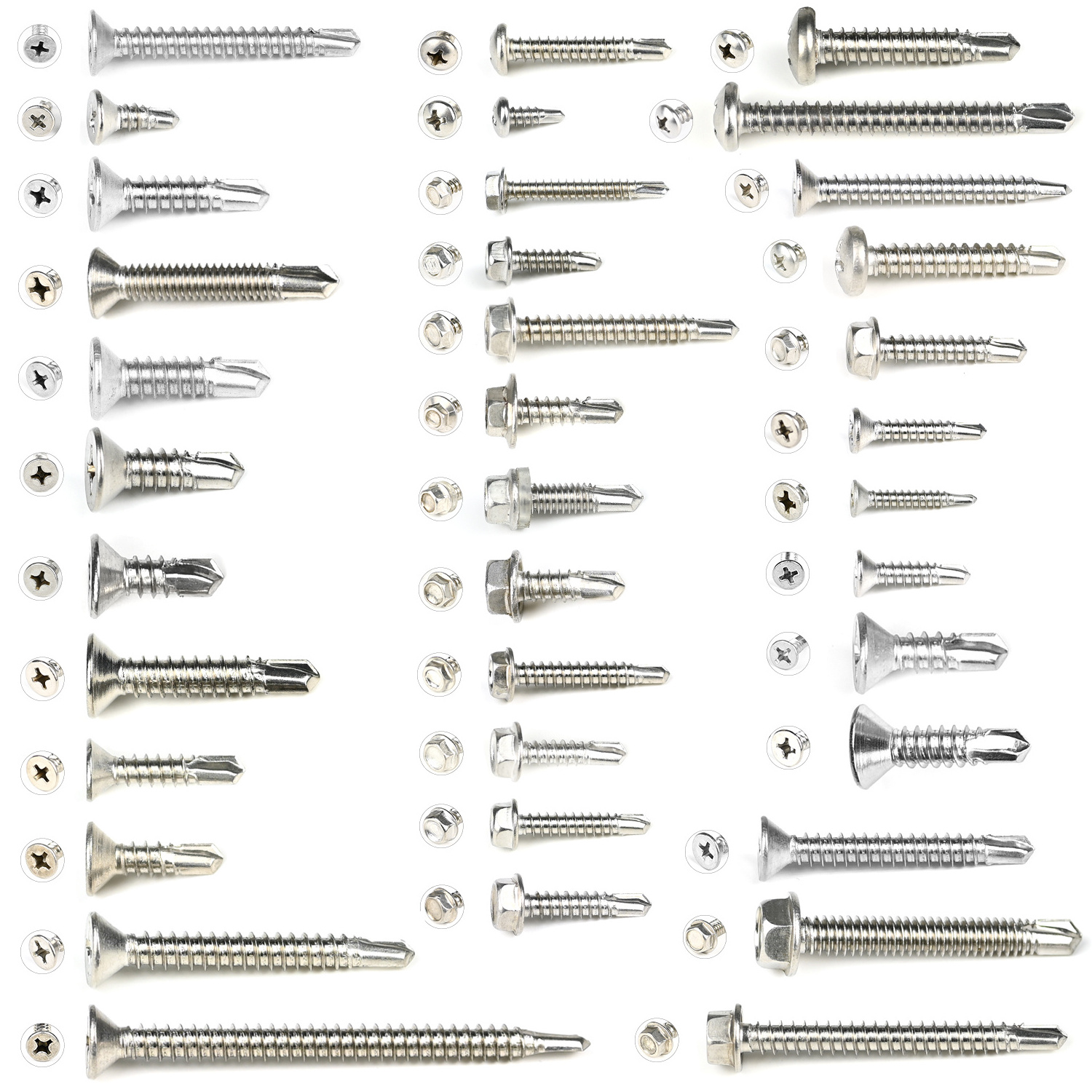 Hot Sale Custom Torx Truss Pan Head Self Drilling Screw Stainless Steel Hex Washer Head Self Drilling Tek Screws For Wood Metal