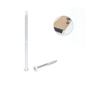 SUS304 Stainless Steel Bimetal Screw TPO PVC Membrane Roofing Screw 6.3 X 125mm Screw For Pvc/Tpo/Epdm Roofing Membrane