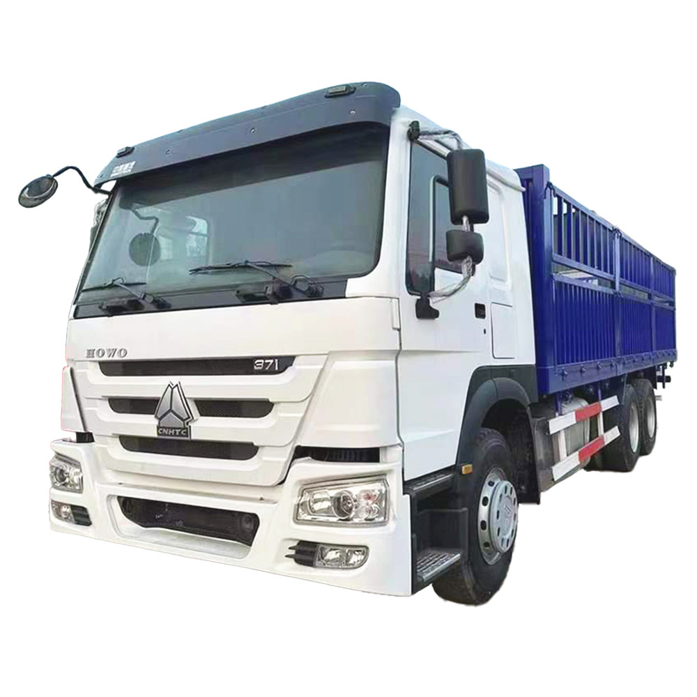 Cheap Price Heavy Duty Sinotruk Howo Lorry Trucks Used 6x4 8x4 10 12 Wheel Tires 375HP 371HP Used Cargo Fence Truck For Sale