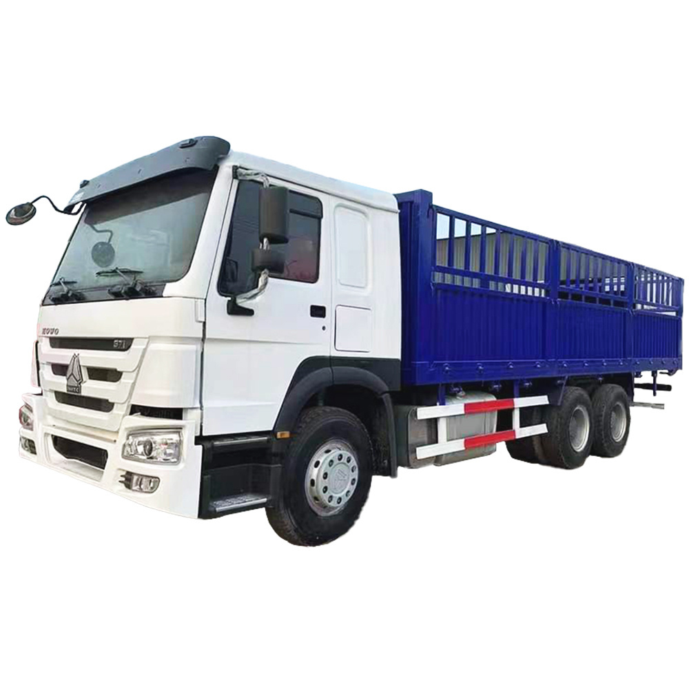 Cheap Price Heavy Duty Sinotruk Howo Lorry Trucks Used 6x4 8x4 10 12 Wheel Tires 375HP 371HP Used Cargo Fence Truck For Sale