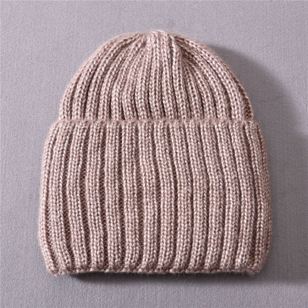 Autumn Custom Logo Warm Soft Striped Knitted Winter Hat Toque Breathable Wholesale Luxury Skully Women Wool Beanie Head Warmer