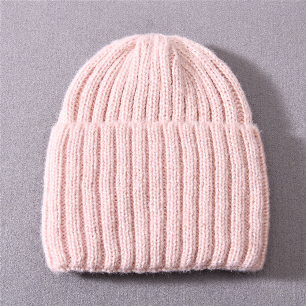 Autumn Custom Logo Warm Soft Striped Knitted Winter Hat Toque Breathable Wholesale Luxury Skully Women Wool Beanie Head Warmer