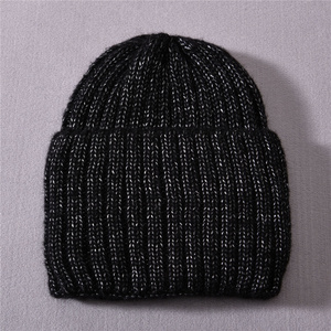 Autumn Custom Logo Warm Soft Striped Knitted Winter Hat Toque Breathable Wholesale Luxury Skully Women Wool Beanie Head Warmer