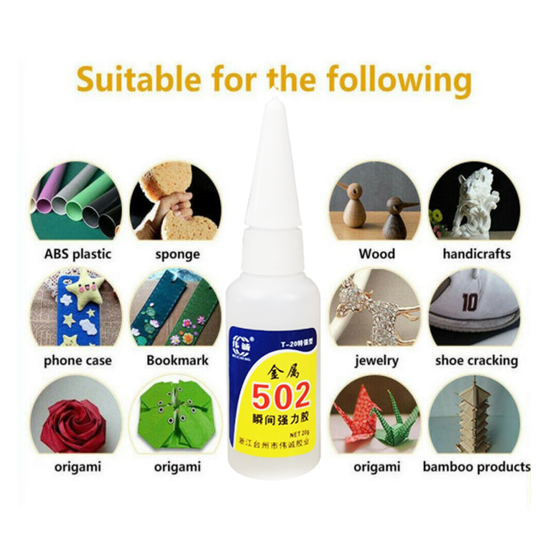 fast speed 20g super glue adhesive metal 502 glue  stick transparent