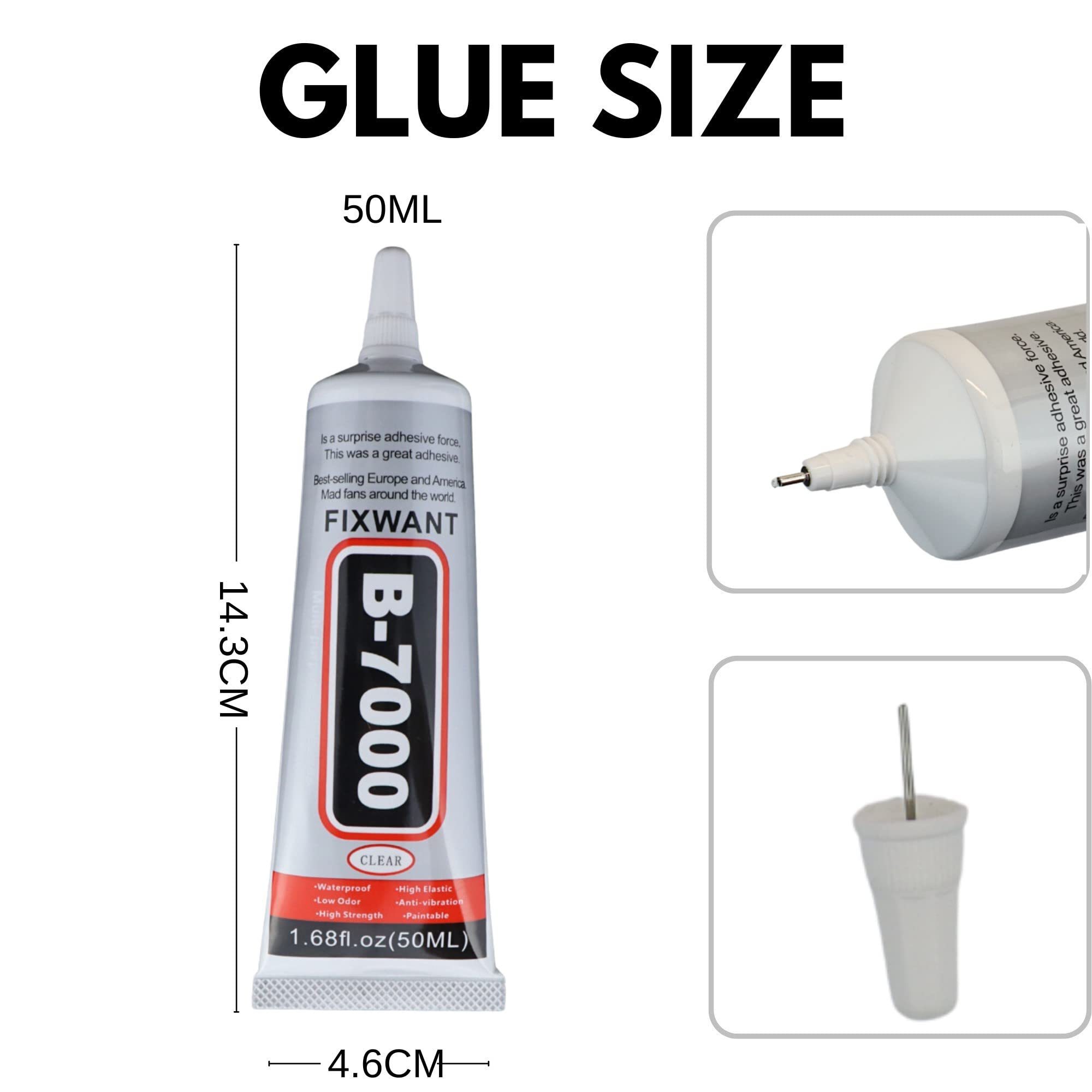 Clear Glue Multipurpose Super Adhesive Glue for Rhinestone Crafts Fabric Metal Stone Nail Art Wood Glass