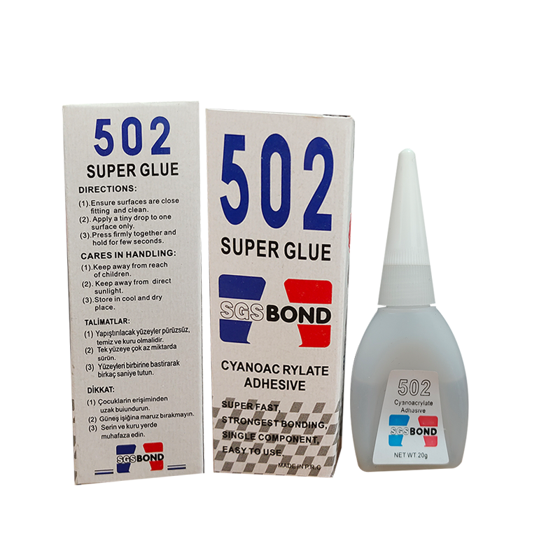 high quality super glue js50 502 for Leather repair glue