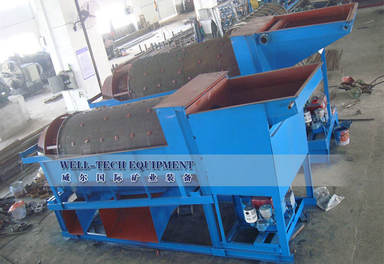 Dry drum screen washer gold mining equipment