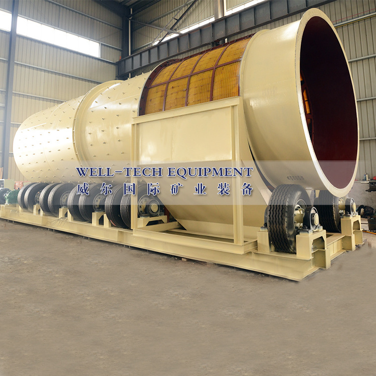 300tph heavy duty rotary scrubber hot sale to Australia for washing diamond plant alluvial gold placer gold plant