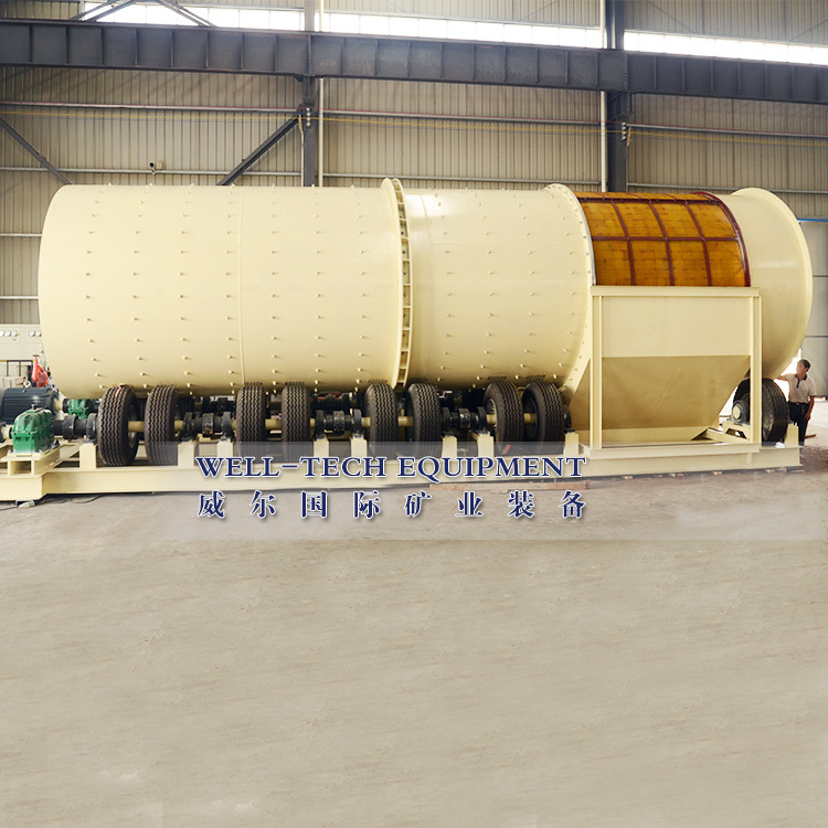 300tph heavy duty rotary scrubber hot sale to Australia for washing diamond plant alluvial gold placer gold plant