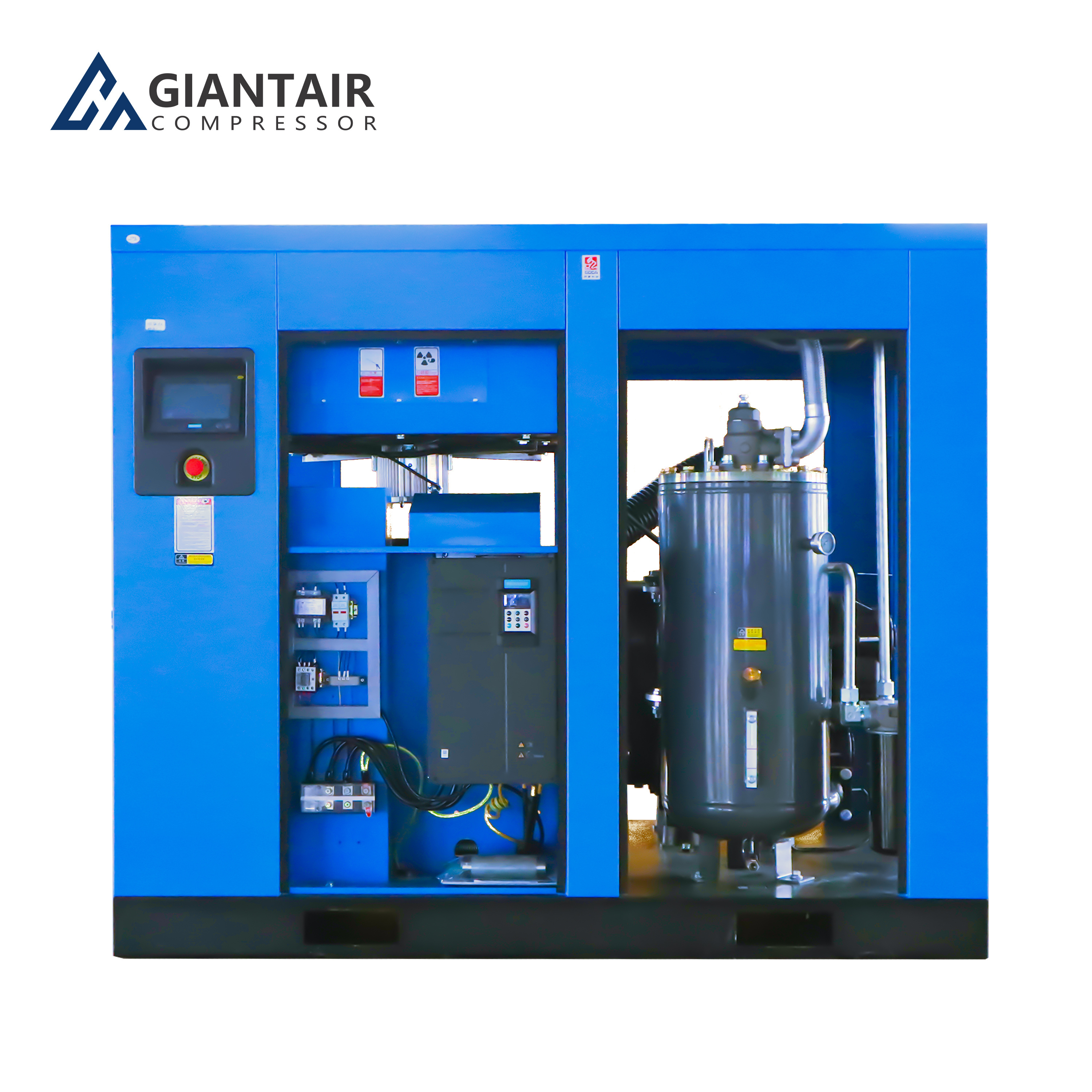 GiantAir Excellent Quality Power Saving Two Stage Screw Air Compressor Energy Equipment