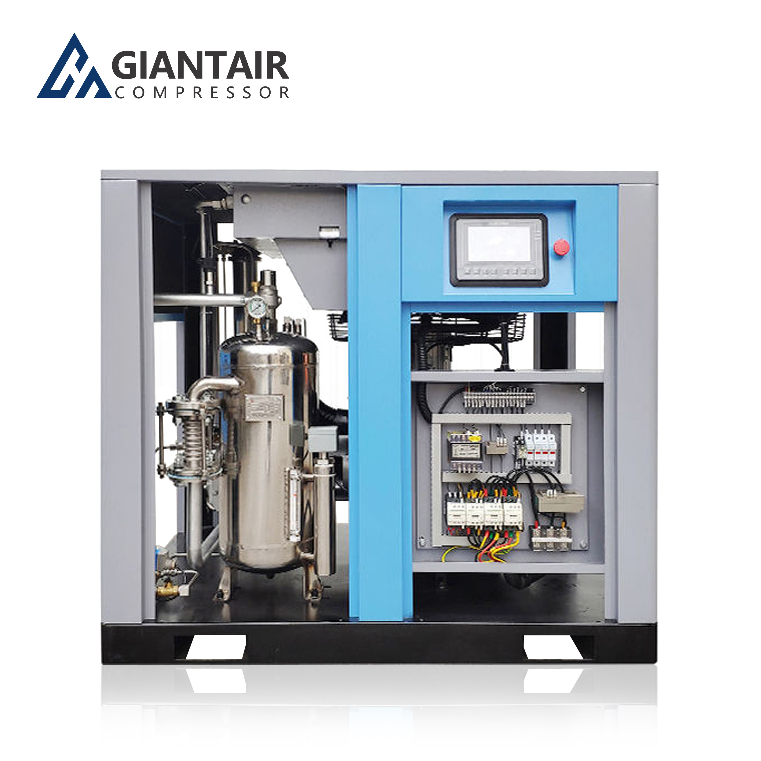 GIANTAIR 22kw 30HP Good Price and Quality Motor Industrial Fix Speed Oil free Rotary Screw Air Compressor