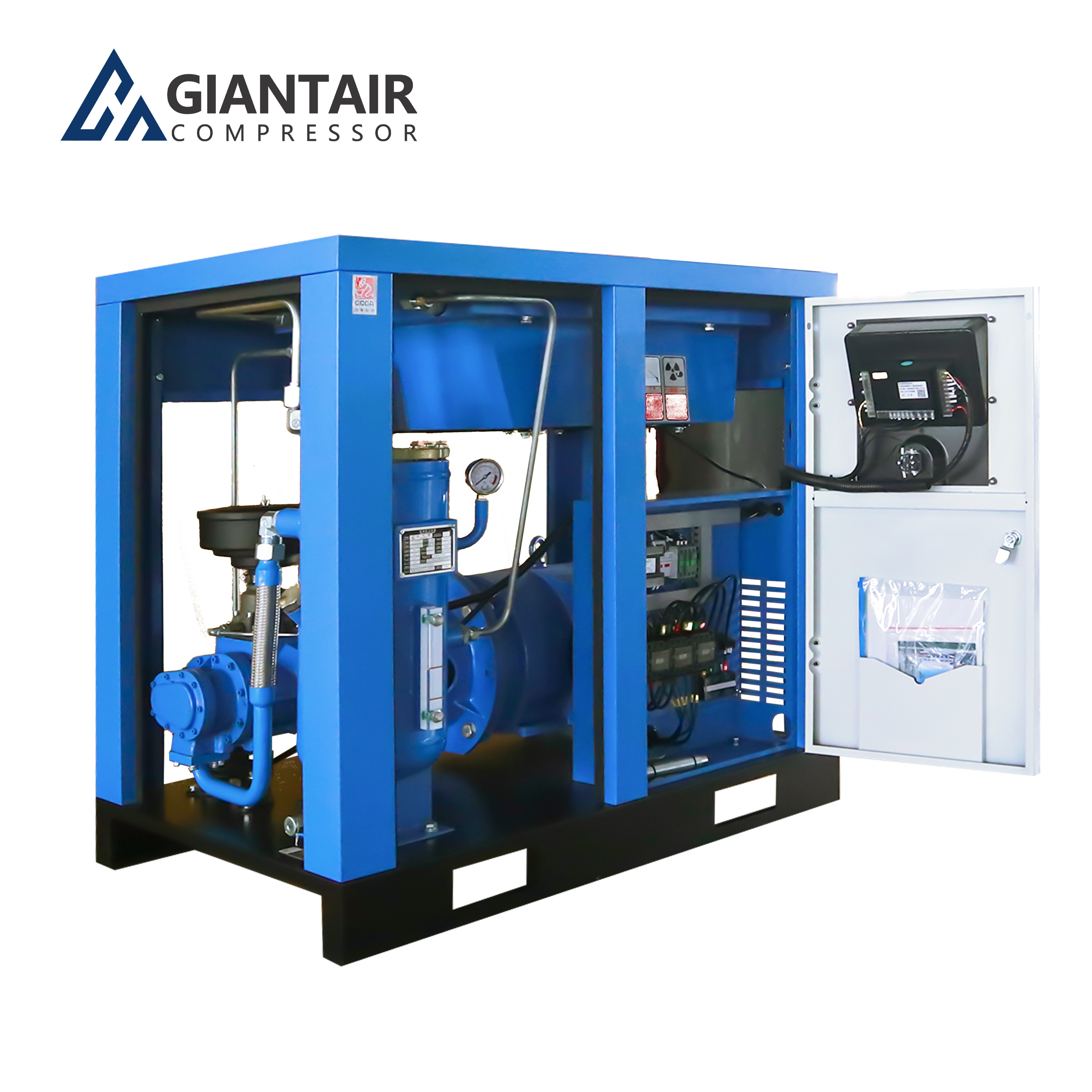 Giantair Industrial Rotary Screw Air Compressor Machine Silent Type 7.5kw 10hp Stationary Air Cooling