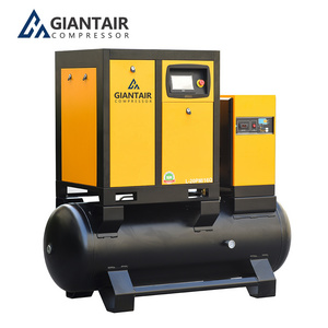 Hot Sales 7.5kw 11KW 15kw 22KW Screw Air Compressor with Air Dryer and Air Tank 8BAR 10BAR 16BAR