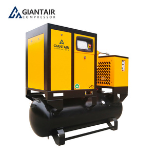 Energy Saving Portable Air Compressor Machines 7.5kw 220V 60Hz 3phase with Dryer and Tank 300 Liter