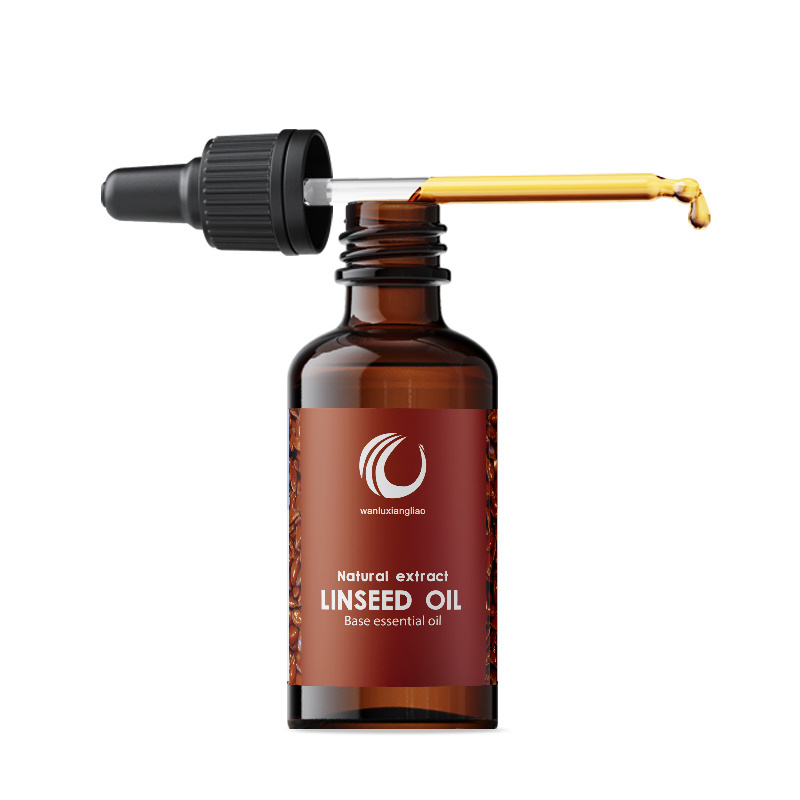 Cosmetic Base Oil Manufacture Supply Organic Cold Pressed Flaxseed Linseed Oil for Softens Moisturizes the Skin Effect