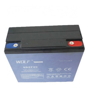 maintenance free electric bicycles/Scooters 6 dzm 20 12v 20ah lead acid battery rechargeable batteries