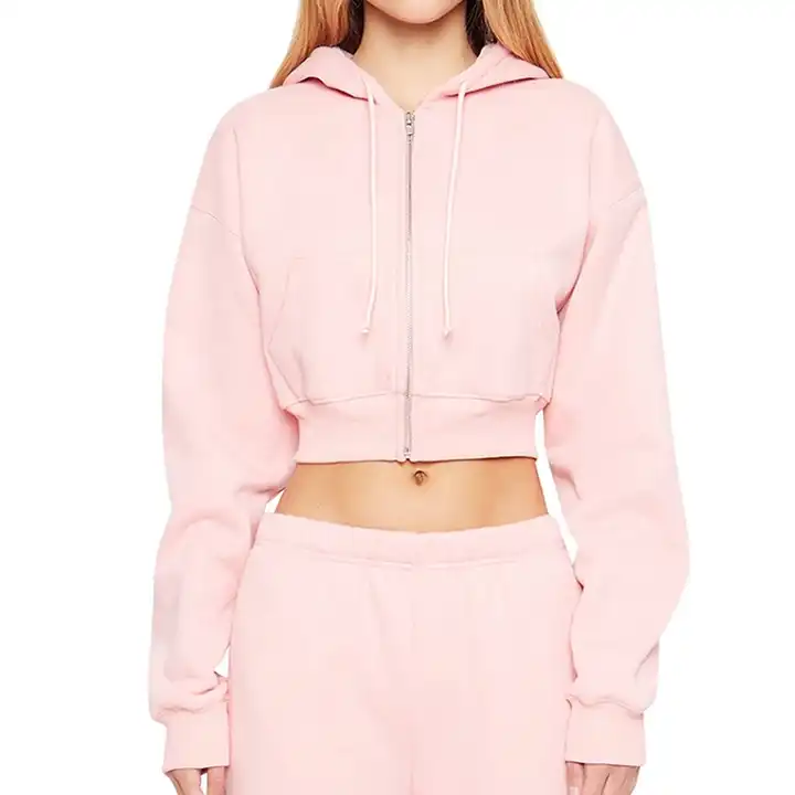 High Quality Women's Clothing Pink Sweat Suits Distressed Embroidered Hoodie Sets Sweatpants and Hoodie Set for Ladies