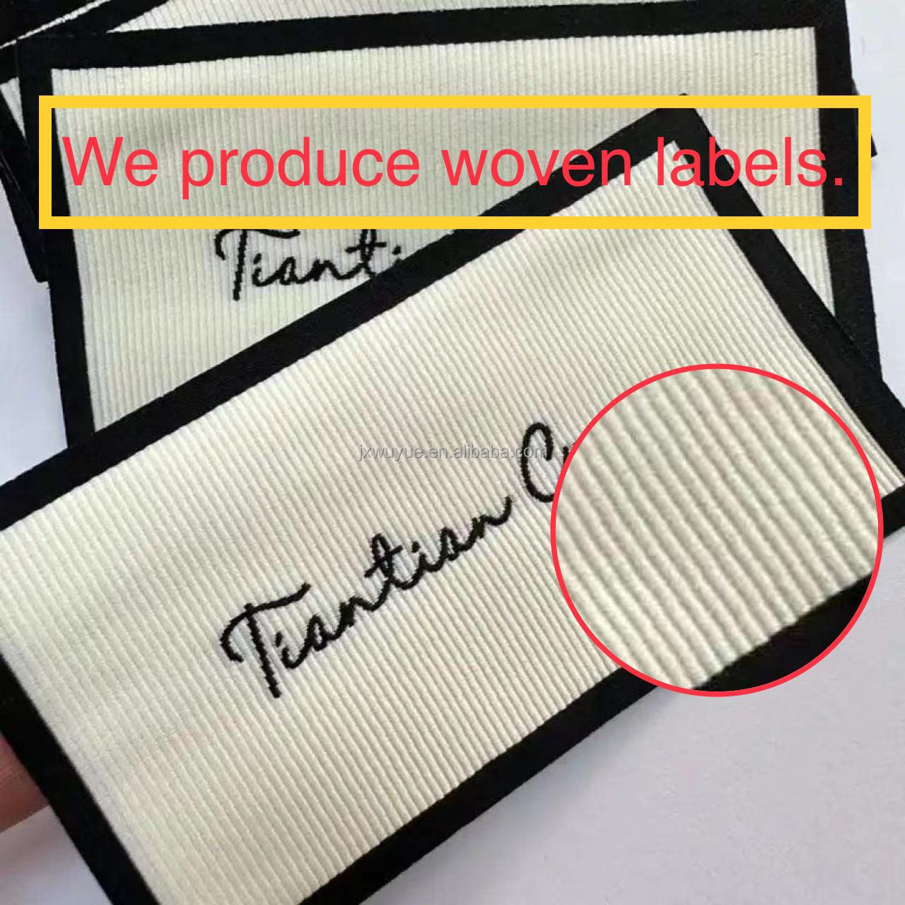 High Density Garment Labels clothing label costom customized woven label for clothing