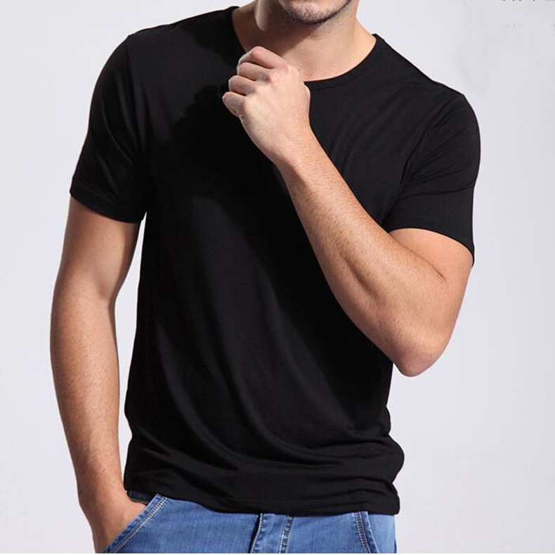 High Quality Bamboo T-shirt Men Wholesale Eco-friendly Bamboo Tee Shirt Organic Plain T Shirts For Men