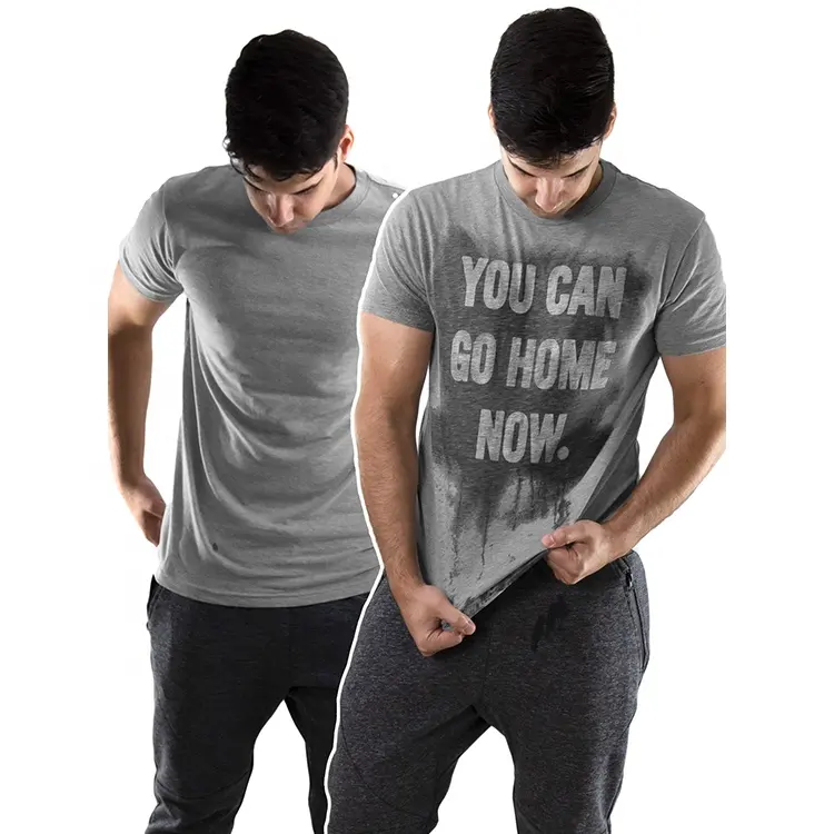 Hot Sale Hidden desgin Workout Running Sports Wear O Neck Custom Logo Quick Dry Mens Sweat Activated T Shirt