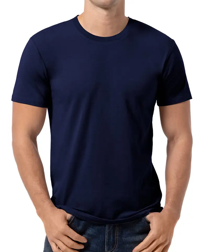 High Quality Bamboo T-shirt Men Wholesale Eco-friendly Bamboo Tee Shirt Organic Plain T Shirts For Men