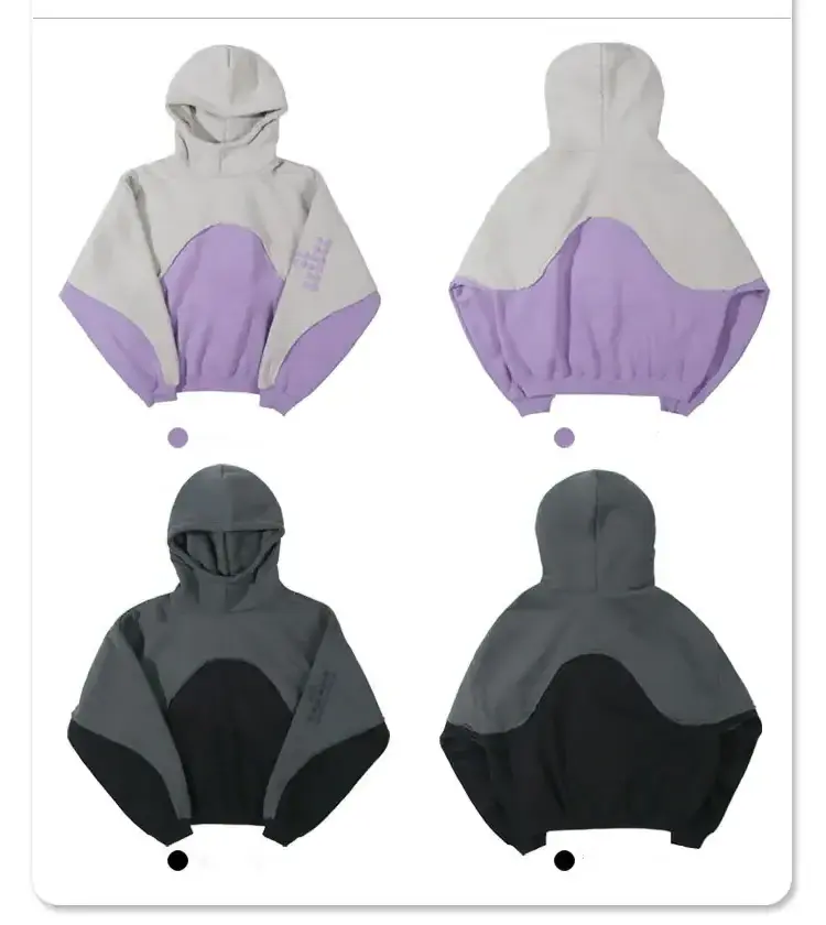 Hot Sale luxury quality hoodies designer men oversized heavyweight cotton hoodie high quality split color